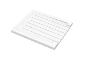 545mm x 467mm - Fireclay Kitchen Worktop Sink Drainer with Grooves - White