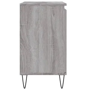 Berkfield Bathroom Cabinet Grey Sonoma 58x33x60 cm Engineered Wood