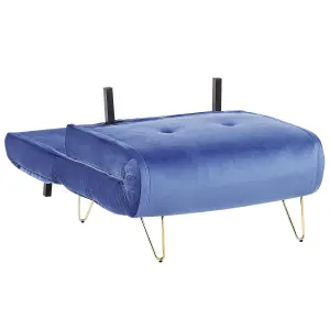 Sofa Bed VESTFOLD Navy Blue Velvet