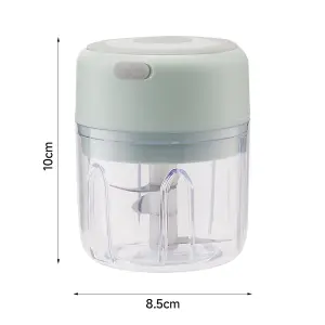 250ML Green Mini Electric Wireless Kitchen Food Chopper