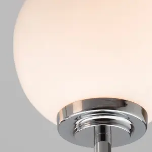 Litecraft Preston Chrome Bathroom Globe Wall Light