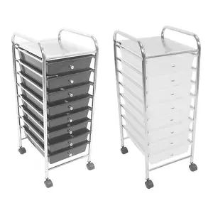 Essentials by Premier Black Drawers Trolley