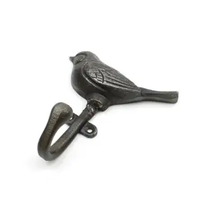 Oakcrafts - Antique Cast Iron Decorative Single Bird Hook