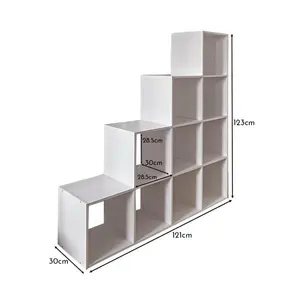 Northville Bookcase White / 123" H x 121" W x 30" D