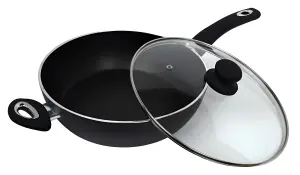 28cm Non-Stick Deep Saute Pan & Glass Lid