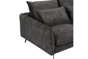 Waterloo 2 Seater Velvet Sofa, Steel Grey Velvet