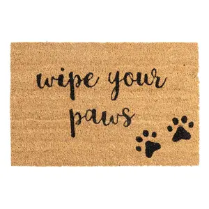 Nicola Spring - Coir Door Mats - Paws (Set of 2) 40cm W x 60cm L