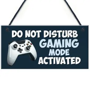 Red Ocean Gaming Sign For Bedroom Gamer Gift Son Brother Dad Gift Hanging Door Sign Gaming Wall Art For Boys Bedroom Games Room