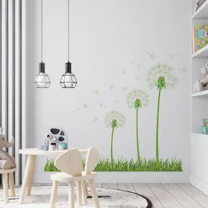 Walplus Huge Glow In Dark Effect Dandelion Flower Art Wall Sticker Decoration Glow in Dark Stickers Stock Clearance