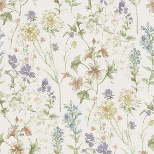 Laura Ashley Contemporary Multicolour Wild Meadow Smooth Wallpaper