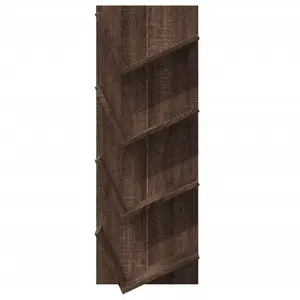 Alpen Home Wall Bookshelf 4-Tier Smoked Oak 33X16x90 Cm Brown Oak