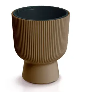 Plant Pots Flower Planter 7 Colours 3 sizes Tall Wavy Plastic Pot Boho Elegant Marsala 30cm - 18L