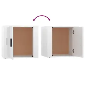 Berkfield Bedside Cabinet High Gloss White 50x39x47 cm