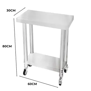 Catering Workbench Table - 60cm x 30cm x 80cm