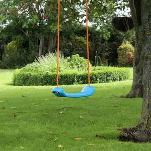 Childrens Garden Swing Seat With Rope by Laeto Summertime Days (Blue) - INCLUDES FREE DELIVERY