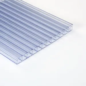 Roof pro Clear Polycarbonate Multiwall Roofing sheet (L)3m (W)1000mm (T)16mm