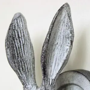 Melody Maison Grey Hare Head Coat Hook 8.5cm x 13cm