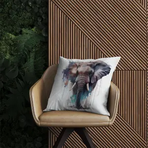 Elephant Splashart Outdoor Cushion 45cm x 45cm