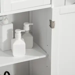 kleankin Bathroom Storage Cabinet with Adjustable Shelf and Removable Drawers