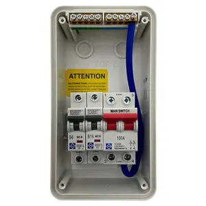 Lewden E-GARAGE-MS Garage Consumer Unit IP55 with 100A Main Switch & 16A / 6A MCB's