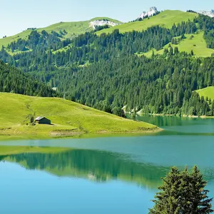 Swiss Mountain Lake Mural - 384x260cm - 5186-8