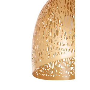 Interiors by Premier Lenno Small Gold Pendant Light