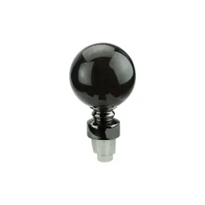 GoodHome Kimlos Black Nickel effect Glass & metal Ball Curtain pole finial (Dia)28mm