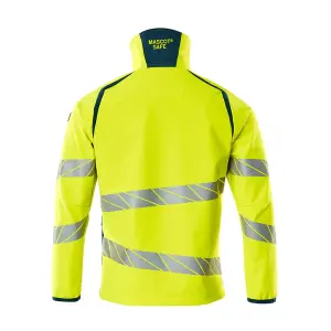 Mascot Accelerate Safe Softshell Jacket (Hi-Vis Yellow/Dark Petroleum)  (Medium)