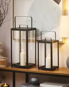 Beliani Modern Lantern LEPAR Metal Black