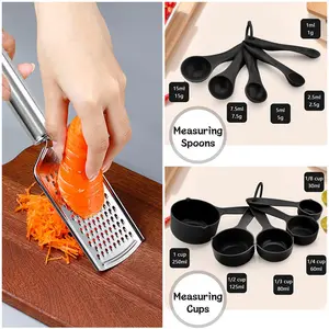 36Pcs Silicone Kitchen Utensil Set, Wooden Handle Cooking Utensils Spatula Set With Holder, Heat Resistant Kitchen Tools Safe For Non-Stick Cookware, Non-Toxic & Easy Clean, Black