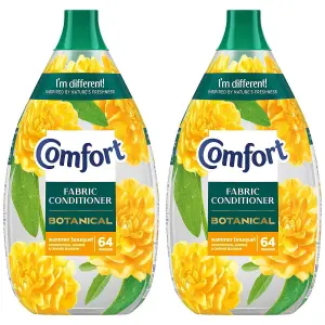 Comfort Botanical Fabric Conditioner Summer Bouquet Softner 960ml 64 Washes, 2pk