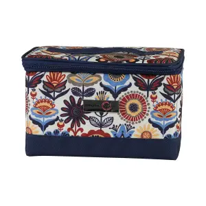 Sewing Case Navy with Multi floral Print- Everything Mary EVM12861-2