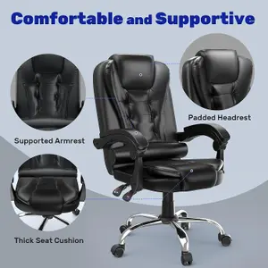 Executive Office Chair Ergonomic Recliner Computer Chair with Tilt Function for Home Office Working