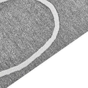 Outdoor Area Rug 140 x 200 cm Grey YAVU