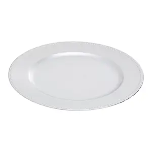 Maison by Premier Dia Silver Charger Plate With Round Dots