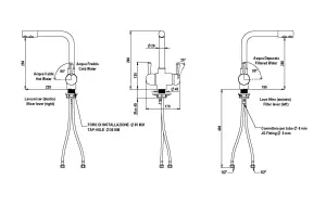 Hommix Parma Black 3-Way Tap (Triflow Filter Tap)