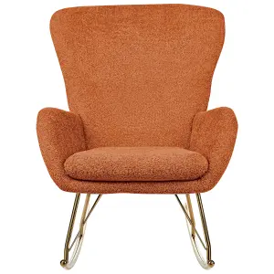 Rocking Chair ANASET Boucle Orange