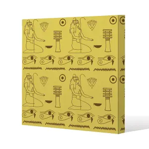 Pattern of Egyptian hieroglyphics (Canvas Print) / 114 x 114 x 4cm