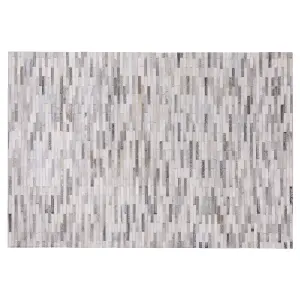 Cowhide Area Rug 140 x 200 cm Grey AHILLI