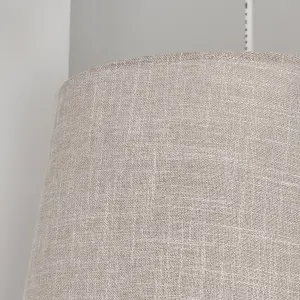 Inlight Petra Light Grey Woven effect Slubby Light shade (D)30cm