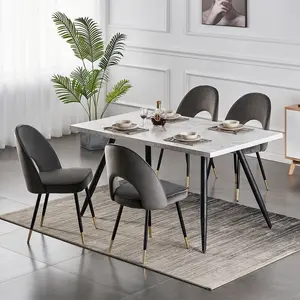 Zackery Velvet Upholstered Dining Chair (Set of 2) Grey