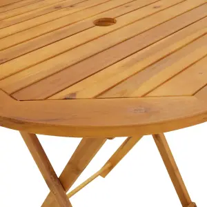 Berkfield Folding Garden Table 70 cm Solid Acacia Wood