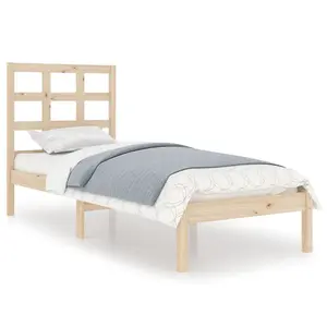 Berkfield Bed Frame Solid Wood 90x200 cm