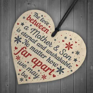 Red Ocean Mother And Son Gifts Wooden Heart Mothers Day Gift From Son Mum Birthday Gifts Keepsake