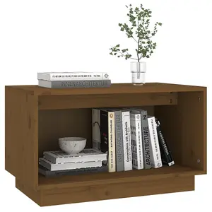 Berkfield TV Cabinet Honey Brown 60x35x35 cm Solid Wood Pine