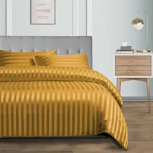 Microfibre 250 Thread Count Reversible Modern & Contemporary Reversible Duvet Cover Set Ochre / Single