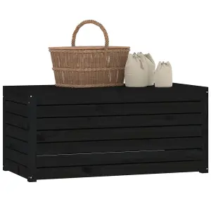 Berkfield Garden Box Black 101x50.5x46.5 cm Solid Wood Pine