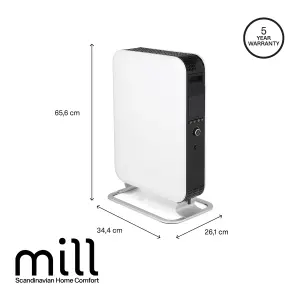 MILL AB-H2000DN Oil-Filled Radiator - White