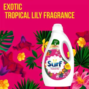 Surf Concentrated Liquid Laundry Detergent Tropical Lily 2.7L 100 Washes, 4 Pack