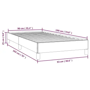 Berkfield Bed Frame Black 90x190 cm 3FT Single Fabric